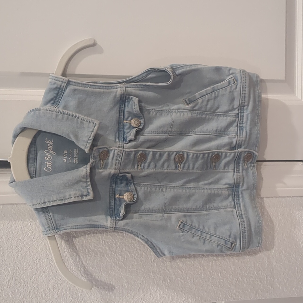 Cat & Jack Girls Jean Jacket Size Med 7/8